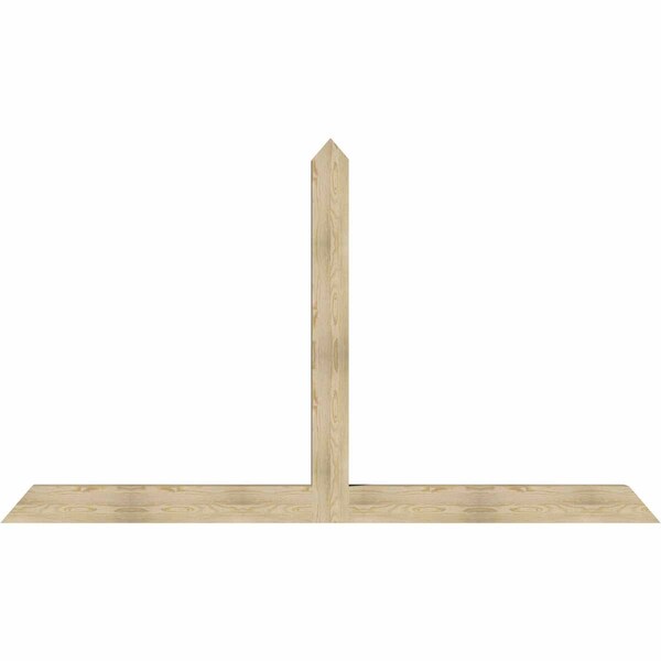 Ekena Millwork Portland Rough Sawn Timber Gable Bracket, Douglas Fir, 108"W x 63"H x 6"D x 6"F, 14/12 Pitch GBW108X63X0606POR00RDF - main